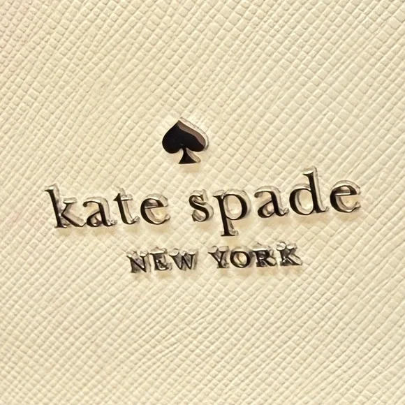 Kate Spade Madison Colorblock Saffiano Medium Satchel Bag Cream/Plat. Gray/Black - Picture 5 of 17